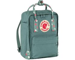 Kånken Mini Rugzak - Kleine Rugtas - Dagelijks Gebruik - Duurzaam Vinylon F Materiaal - One Size - Frost Green-Dragees Patroon