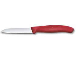 Victorinox schilmesje keuken rood rvs glad 8cm Victorinox.