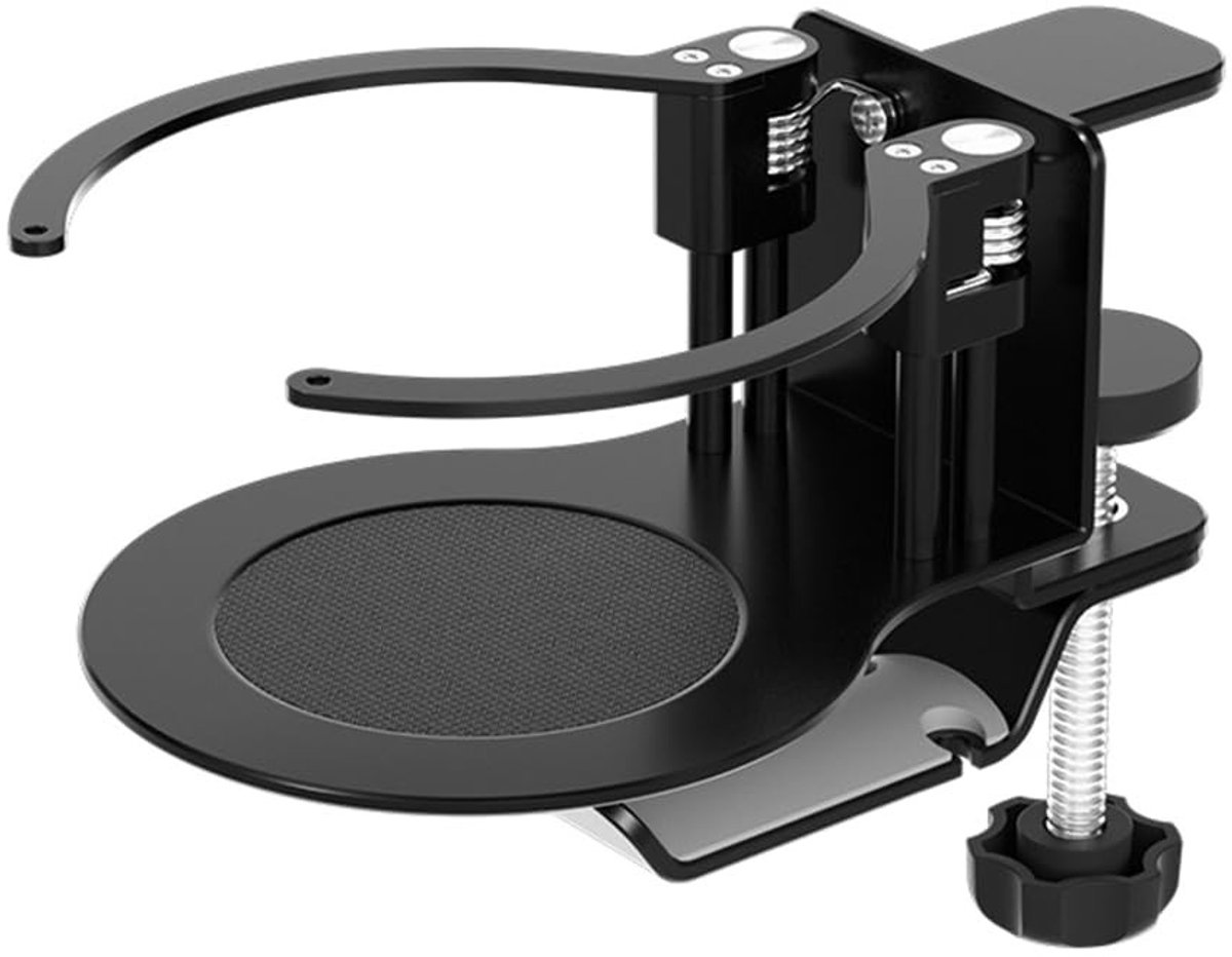 MTTProducts - 3-in-1 Desk Clamp Controller Stand - Hoofdtelefoon Hanger - Kabel Organizer - Voor Bureau - Inclusief Vervangbare Bekerhouder
