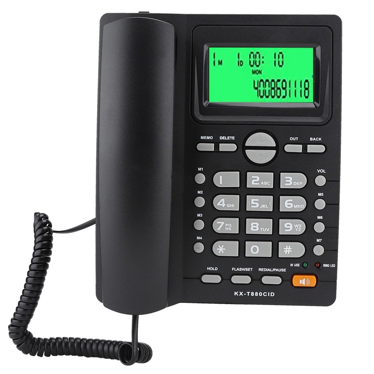 Allecto - Landline Telefoon met Handsfree Functie - Zwart - Betrouwbaar en Gebruiksvriendelijk - Geschikt voor Hotel en Kantoor - Ideaal voor Thuis...
