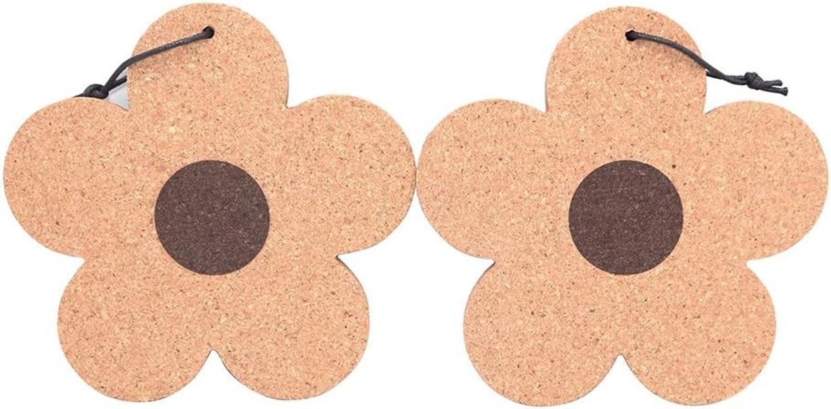 Allecto - Kurken onderzetters - Diameter 7 inch - Beschermt meubels - Hittebestendig en vochtabsorberend - Bloemvorm - Geschikt als pannenonderzett...
