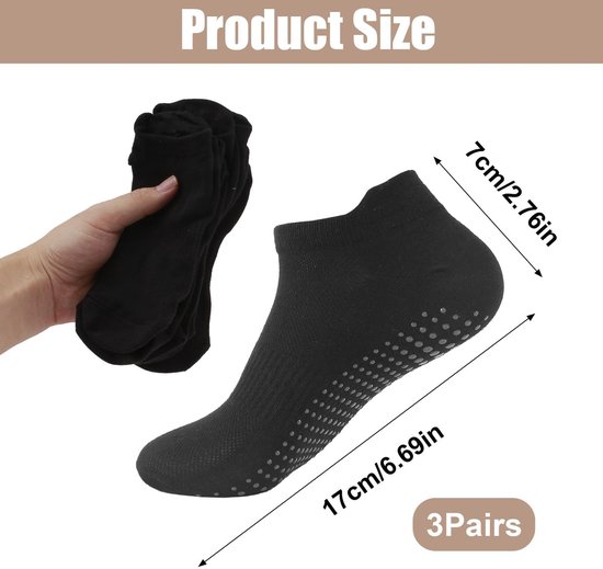 MTTProducts - Yoga Sokken - Antislip - Perfect voor Fitness - Zwart - Ademend - Geschikt voor Pilates en Dans - Maat EU 37-42 van mttproducts — afbeelding 2