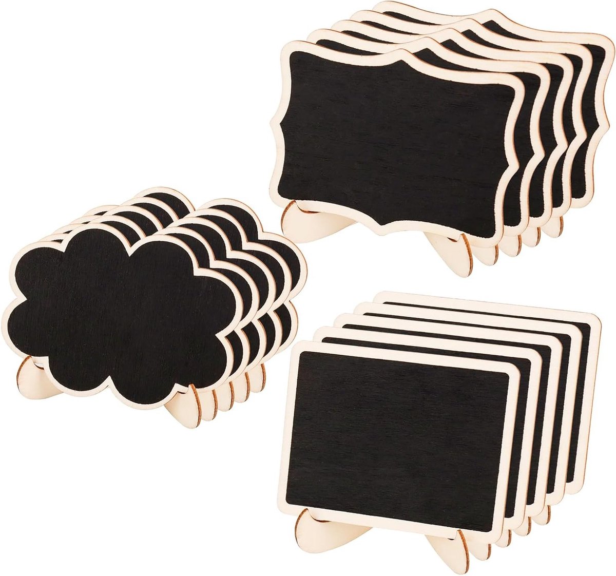 Mini Schoolbordjes Set van 15 Stuks - Herbruikbare Bordjes voor Voedsel Labeling, Cafeteria Signage en Prijslabels