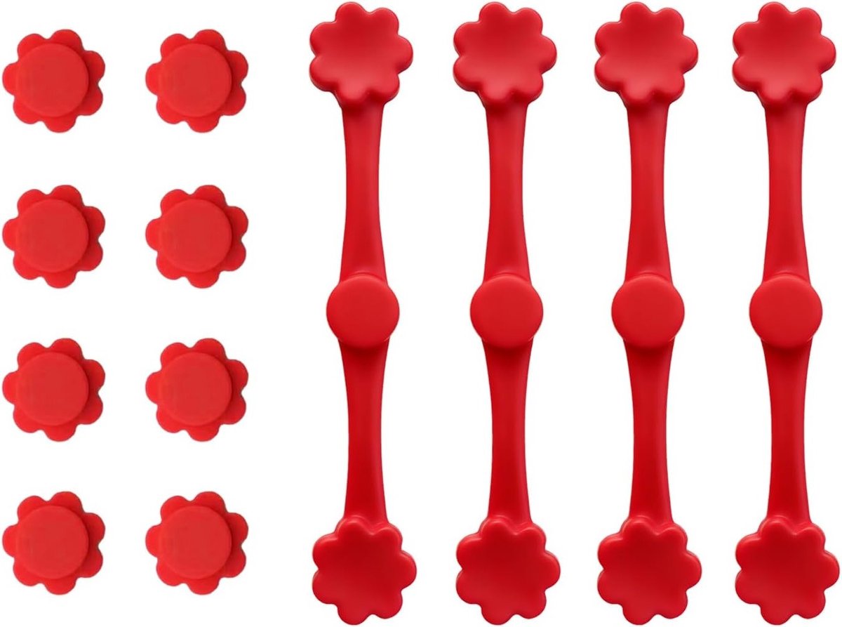 Set van 12 Hittebestendige Magnetische Clips voor Airfryers tot 662°C - Voedselveilige Siliconen Bakpapier voor IJzeren Mandjes en Koken