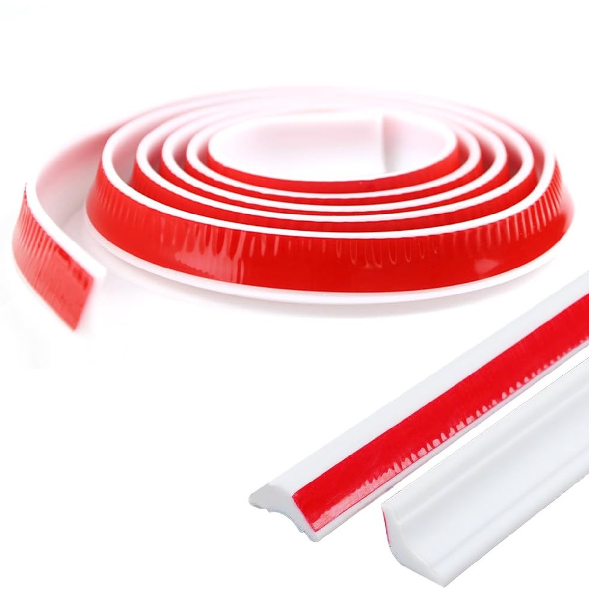 NTHProducts - Shower Barrier - Water Stopper - Zelfklevende Siliconen Waterdicht - Wit - Bescherming Strip - Geschikt voor Douche, Wasbak en Keuken - 1...