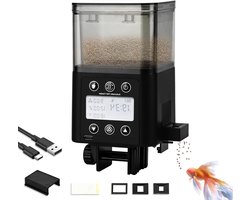 Automatische Visvoederdispenser met LCD-scherm - Oplaadbare 320ml Capaciteit, Vochtbestendig en Timer voor Aquarium tijdens Vakantie of Weekend