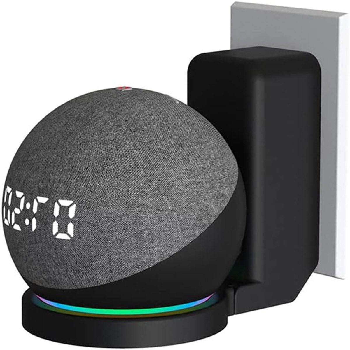 Wandmontagehouder voor Echo Dot 4 en 5 met Kabelbeheer, Schroefloos Ontwerp, Ideaal voor Speakers en Accessoires