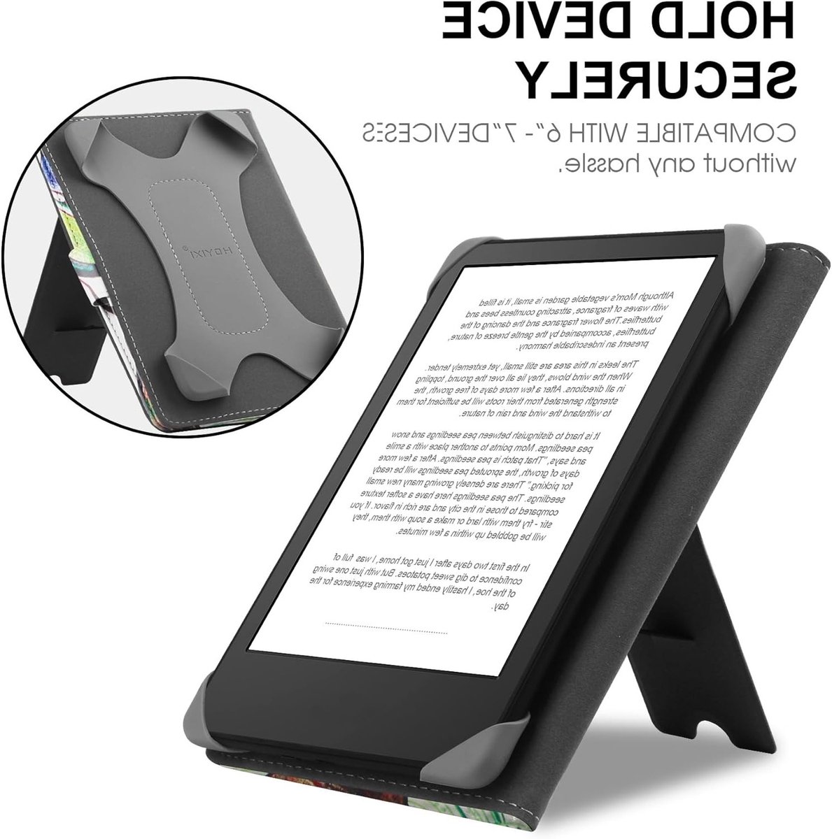 Universele Hoes voor 6.8" en 7" E-Book Readers, Beschermende Leder Standcase voor Kindle, Kobo en Pocketbook – foto 5