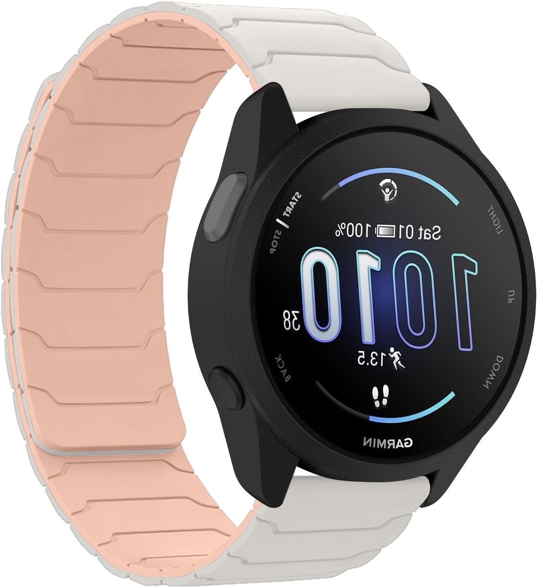 20mm Magnetische Horlogeband van Sterk Silicoon voor Garmin Forerunner en Vivoactive, Dubbele Magnetische Sluiting, Comfortabele en Duurzame Sportband