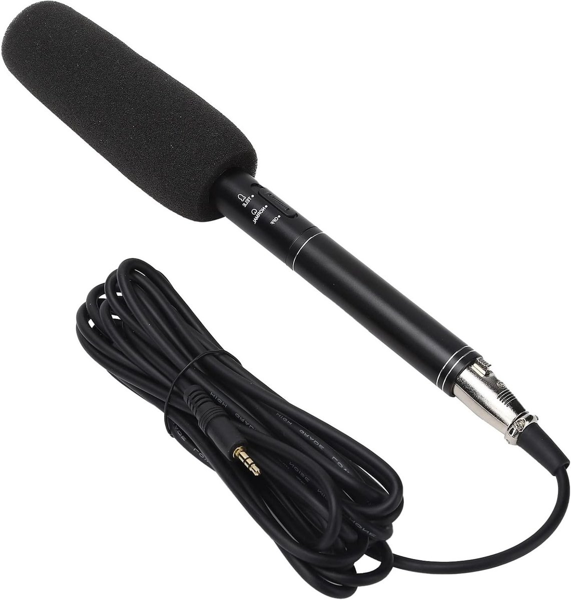 Professionele Richtmicrofoon voor Interviews en Opnames met XLR-aansluiting