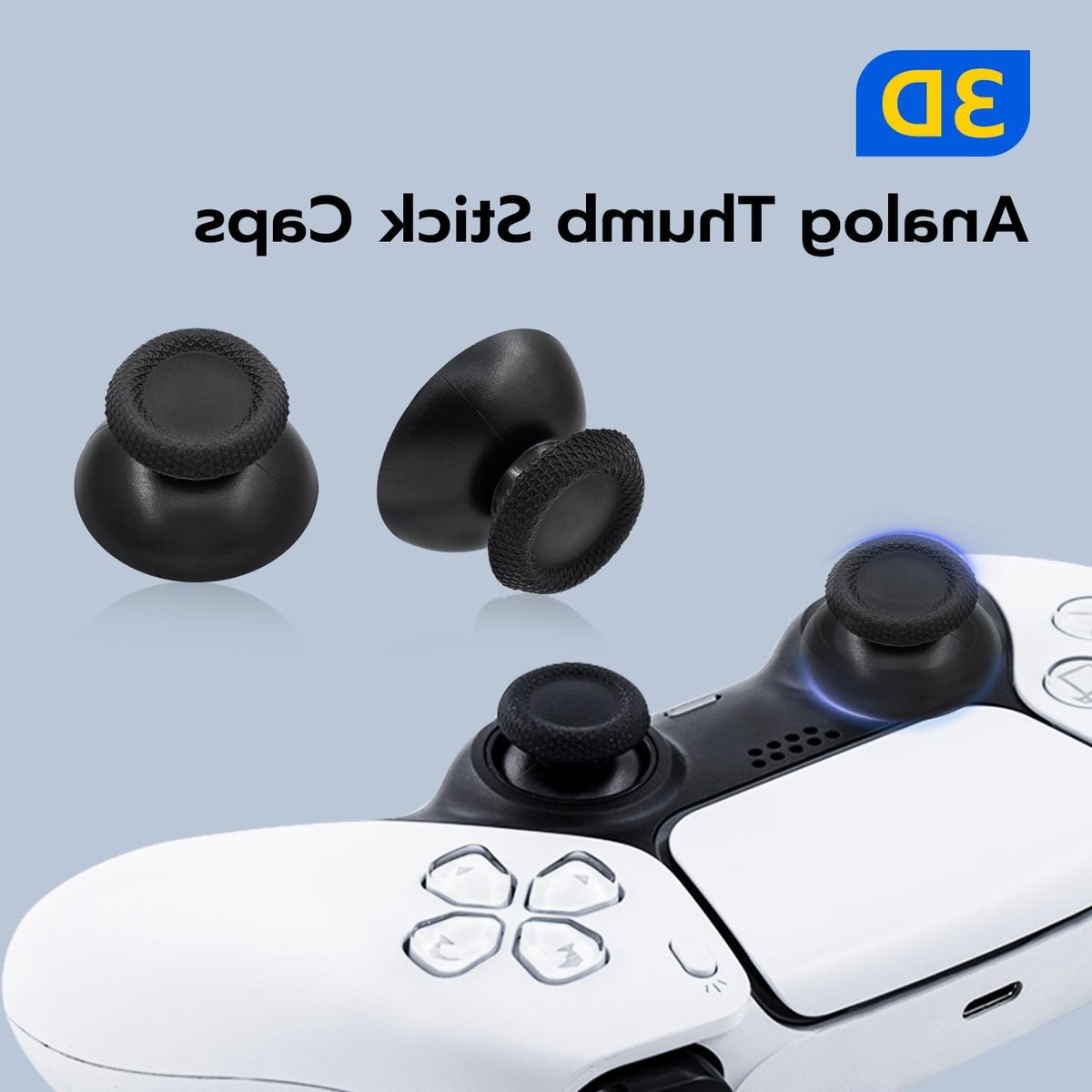 Elektromagnetische Joysticks Vervangingsset voor PS5 Controller met 3D Analoge ThumbStick Caps en Accessoires voor DualSense en DualSense Edge thumbnail 2