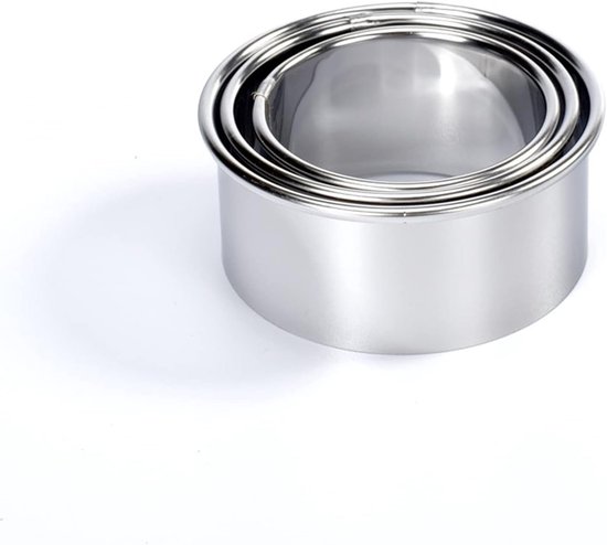 Set van 6 Ronde Raviolivormers en Dumpling Mallen van RVS voor DIY Koekjes en Mousse Desserts van Merkloos — afbeelding 2