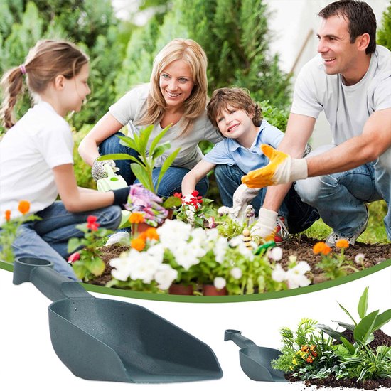 2 stuks - Tuingereedschap - hark - schoffel - tuingereedschap kind - Kleine scheppen - Plastic grondscheppen - Plastic tuinscheppen - Grondschoffels - Platte scheppen - Hondenvoerscheppen - Geschikt voor tuinieren en verplanten van Merkloos	 — afbeelding 2