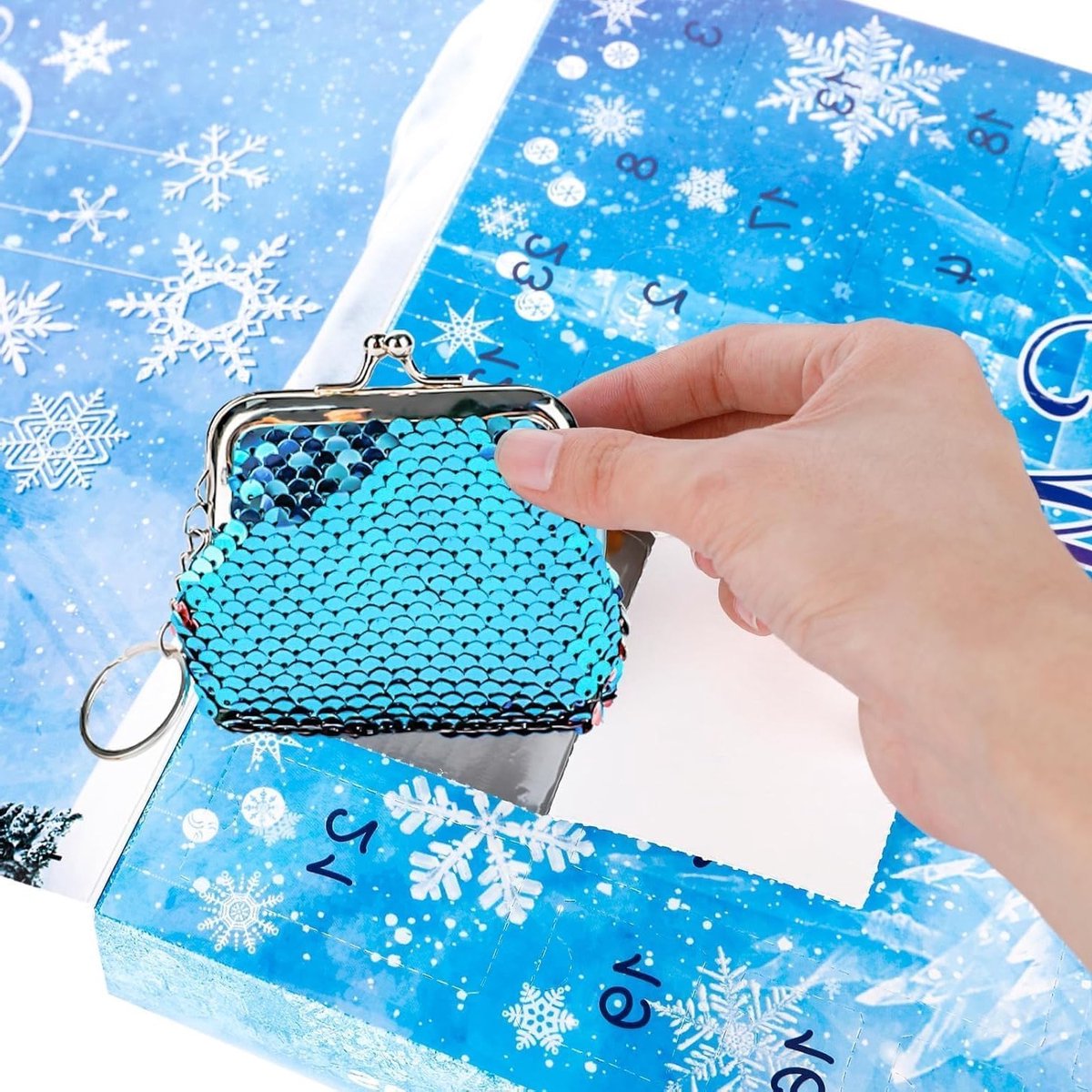 Adventskalender voor Meisjes met 24 Vullingen, Kerstmis, Countdown, Verrassingsgeschenken, Sieraden en Haaraccessoires