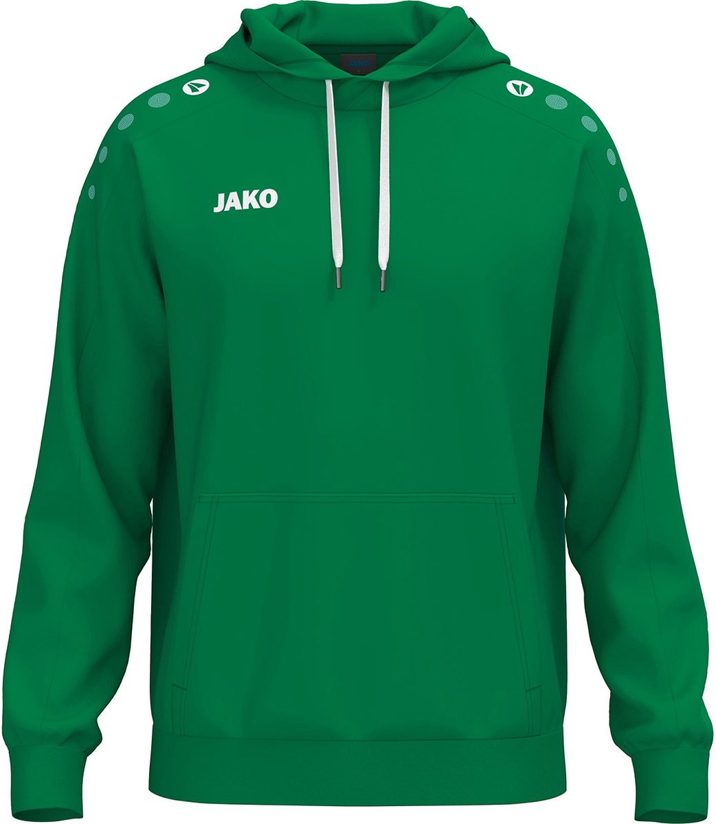 Jako One Sweater Met Kap Kinderen - Sportgroen | Maat: 164
