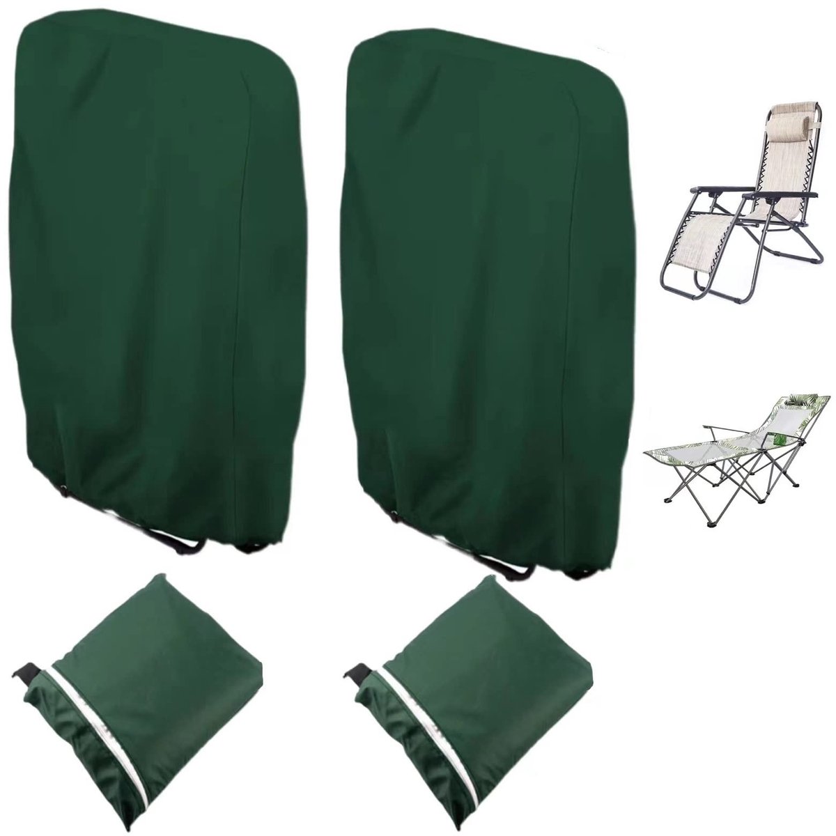 Store_9 - Tuinstoel Bescherming - Waterdichte Stoelhoezen - 2 Stuks - 110x71x34cm - UV-bescherming - Ideaal voor Buiten - Perfect voor Tuinmeubilair