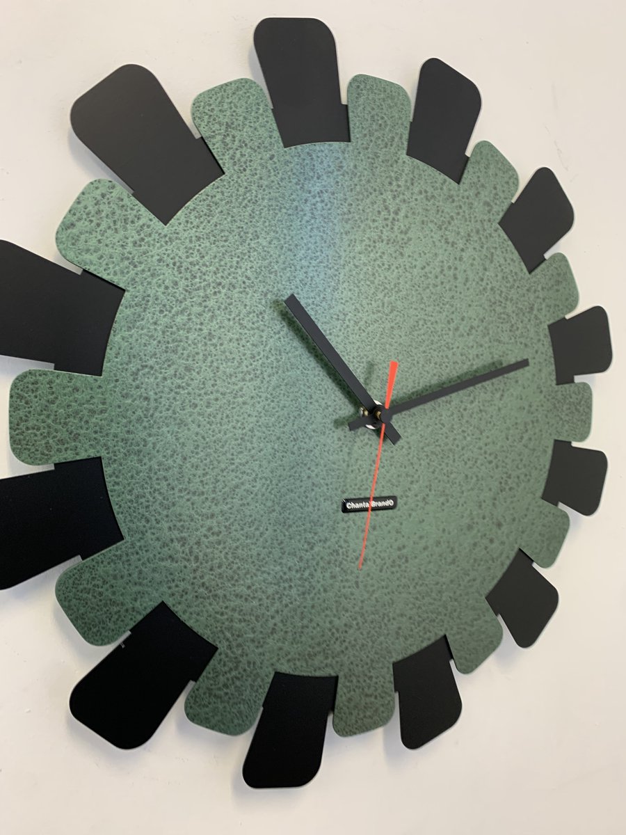 MOSACLOCK GREEN LABEL XL 50 Wandklok Modern Industrieel Design GROEN