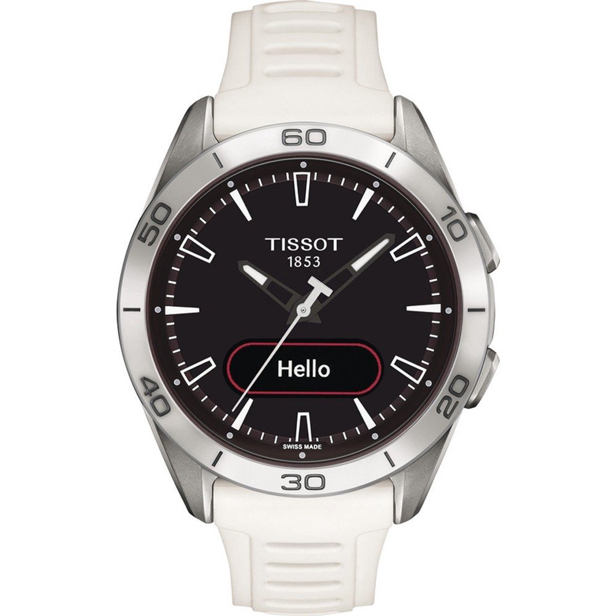 Tissot T-Touch Connect Sport T1534204705103 Horloge - Siliconen - Wit - Ø 43 mm