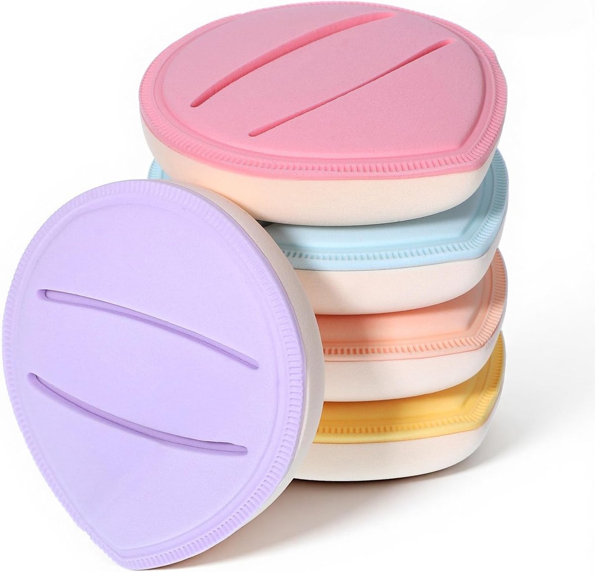 Multicolored Makeup Sponzen Set van 5, Perfect voor Foundation, Concealer en Blush Applicatie