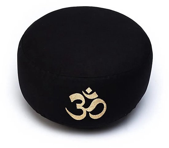 Yogi & Yogini - Meditatiekussen Zwart met Ohm-symbool - Biologisch Katoen van Yogi & Yogini — afbeelding 3