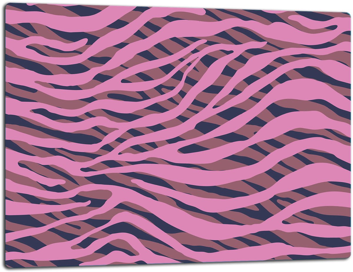 TMK ArtDeko - Snijplank - Glazen Beschermplaat - 52cm x 40cm - Modieuze Zebra