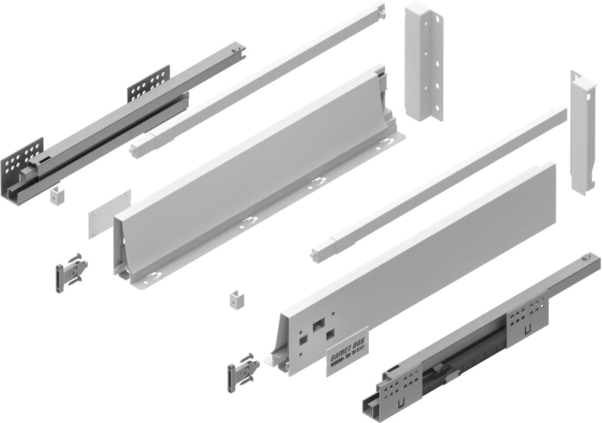 Gamet BOX2 - Lade - Witte Reling - 300mm