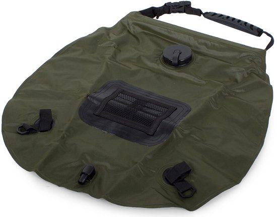 Camping Douch Waterzak met Temperatuurmeter - Legergroen -20L van Camp — afbeelding 3