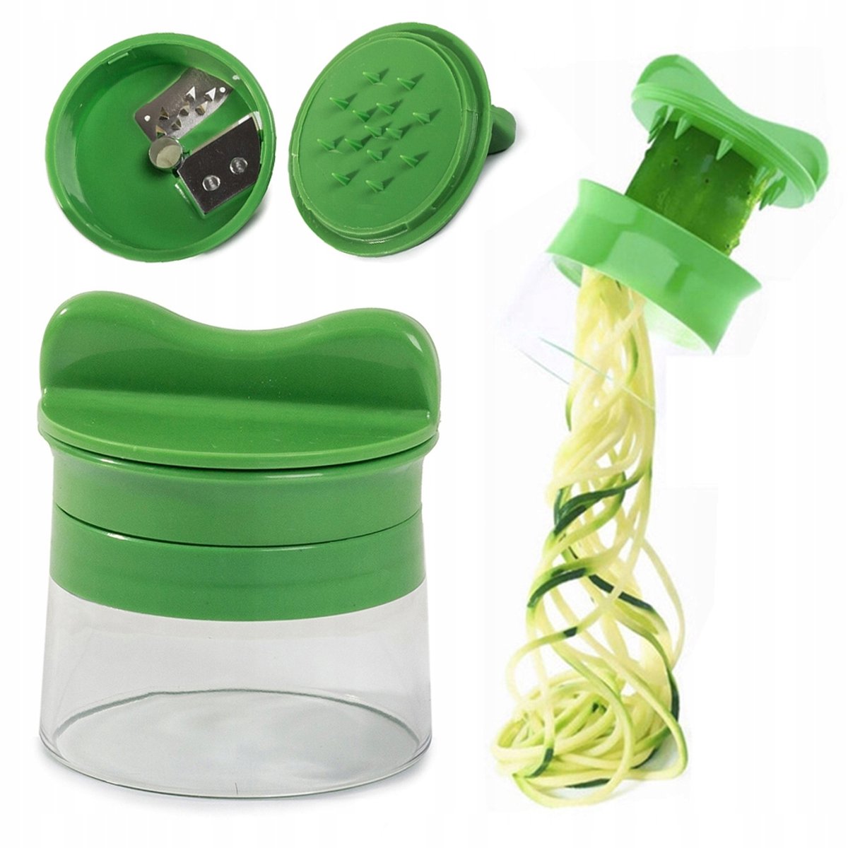 Pingyang Rongrong Handicraft Factory - Spiralizer - Handmatige Groentesnijder - Groen - 8cm x 10cm