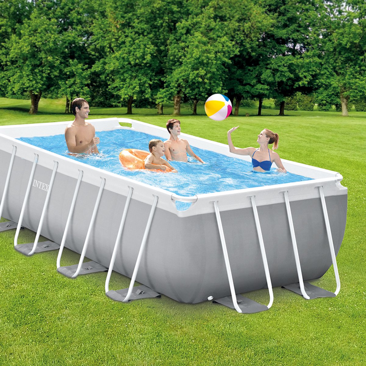 Intex Prism Frame kit piscine avec pompe de filtration - 400 x 200 x 122 cm