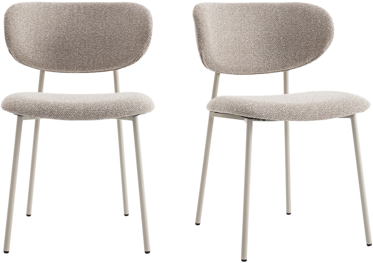 Furnihaus - Tilt - Eetkamerstoelen set van 2 - Beige - Ton sur ton