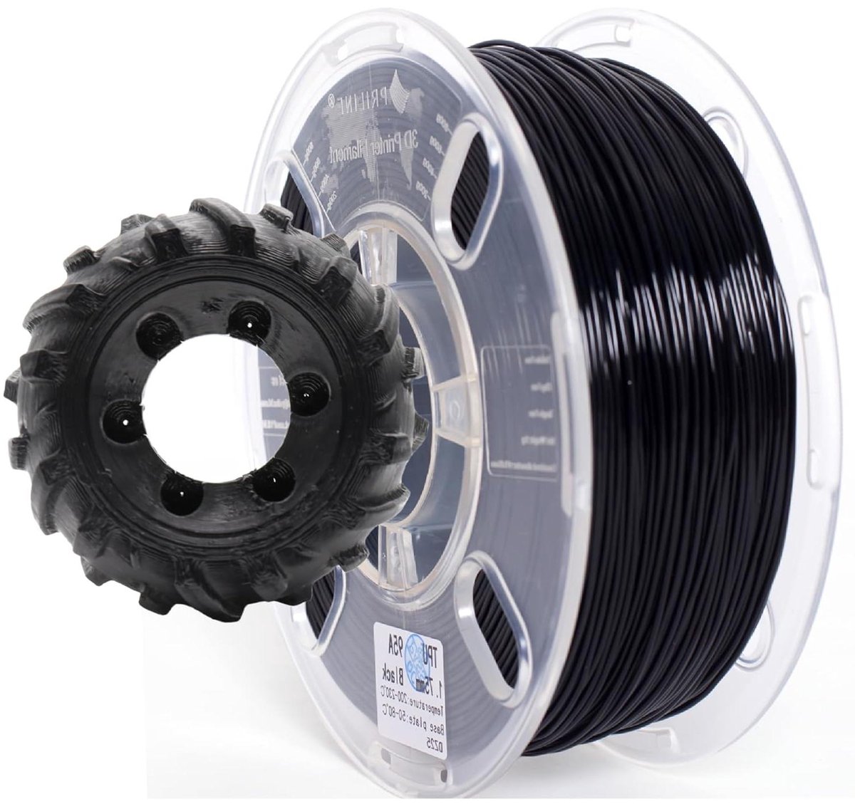 Flexibel 3D Printer Filament - TPU Draad - 3D Printen - Hoge Flexibiliteit - 1KG 1.75mm - Zwart