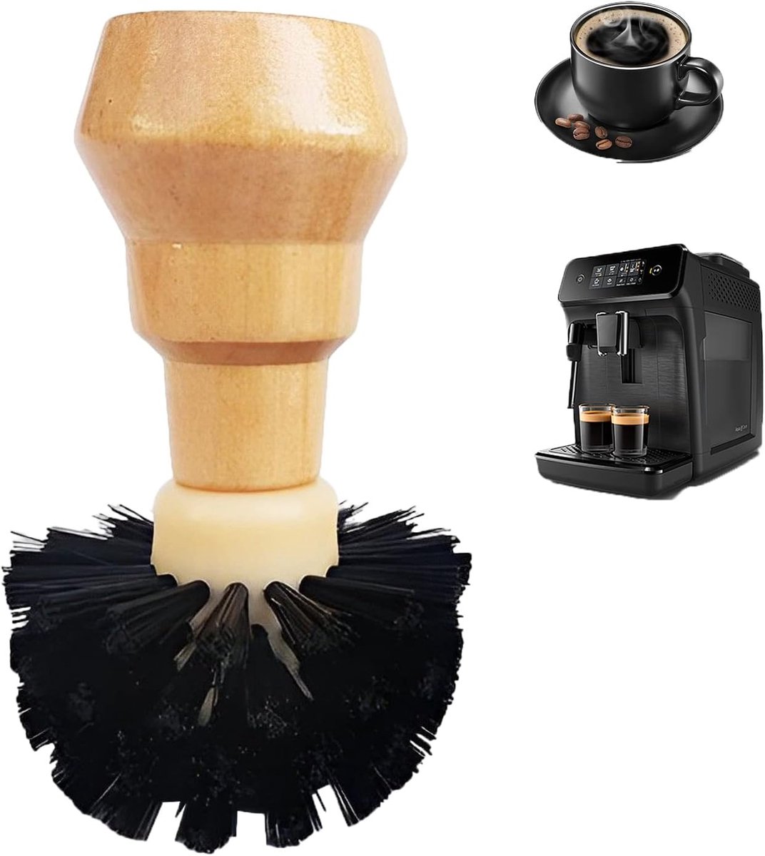 Koffiefilter, reinigingsborstel, professioneel Barista-gereedschap, koffiezeefdrager, mand, borstel, espresso, koffiereinigingsborstel voor zowel 51 als 54-58 mm poederschalen