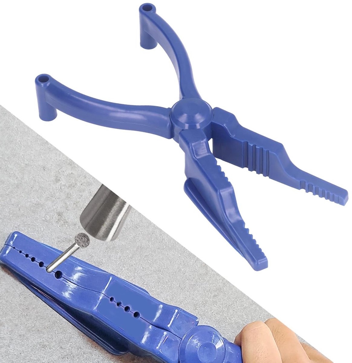 Blauwe Nageltangen voor Veiligheid - Draagbare Nagelhouder en Handgereedschap voor Precisie en Comfort