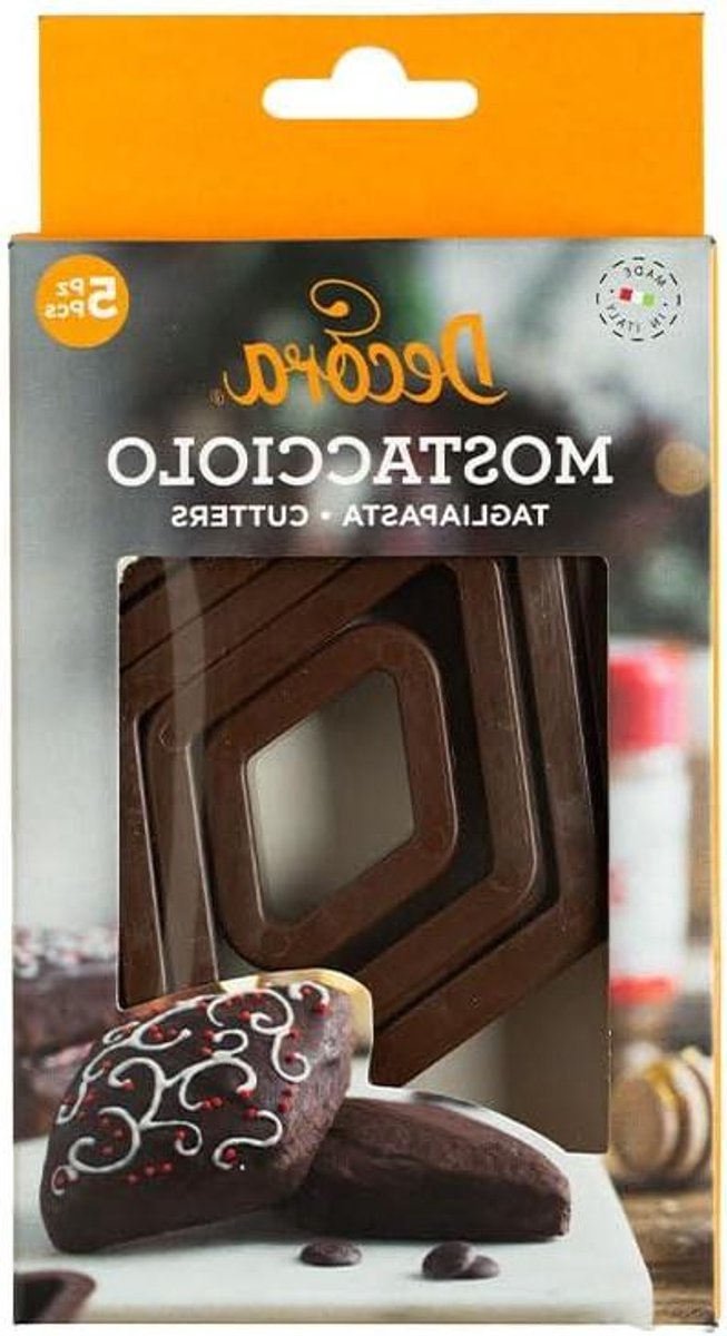 Koekjessnijders - Bakvormen - Koekjes Bakken - Italiaanse Traditie - 5 stuks - Bruin