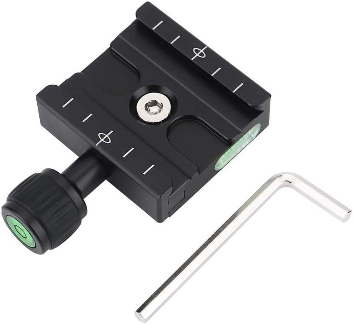Metalen Statief Klem - Quick Release Plaat - Camera Bevestigen - CNC Precisiebewerking - 50 mm diameter - Zwart