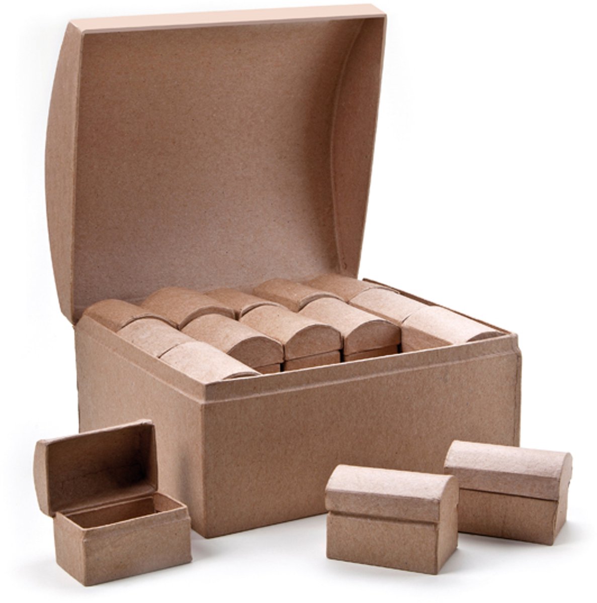 Eduplay kartonnen schatkist knutselset - 30 stuks blanco decoratie.