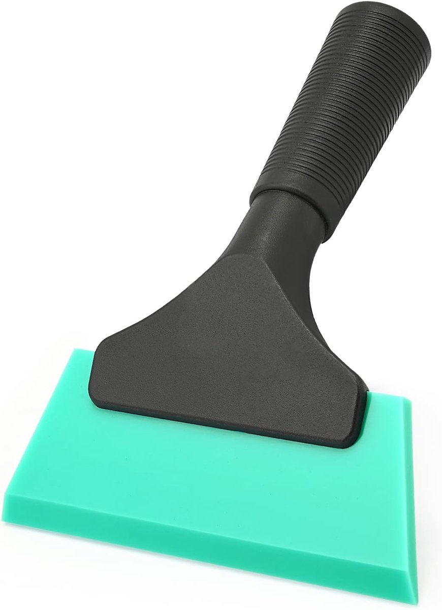 Rubber Small Squeegee - Window Wiper - Shower Screen - Car Window - Shower Door - Glas - 5" Tiffany Blue