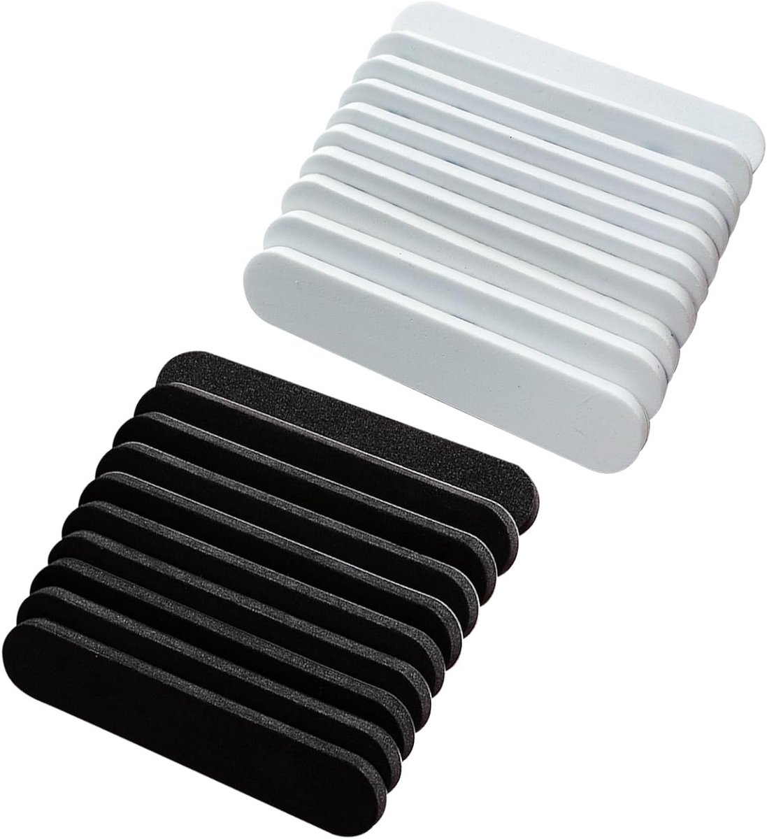Set van 20 Hoedmaat Verkleiners, Zachte Foam Tape en Zweetbescherming voor Hoeden en Petten (Zwart & Wit)