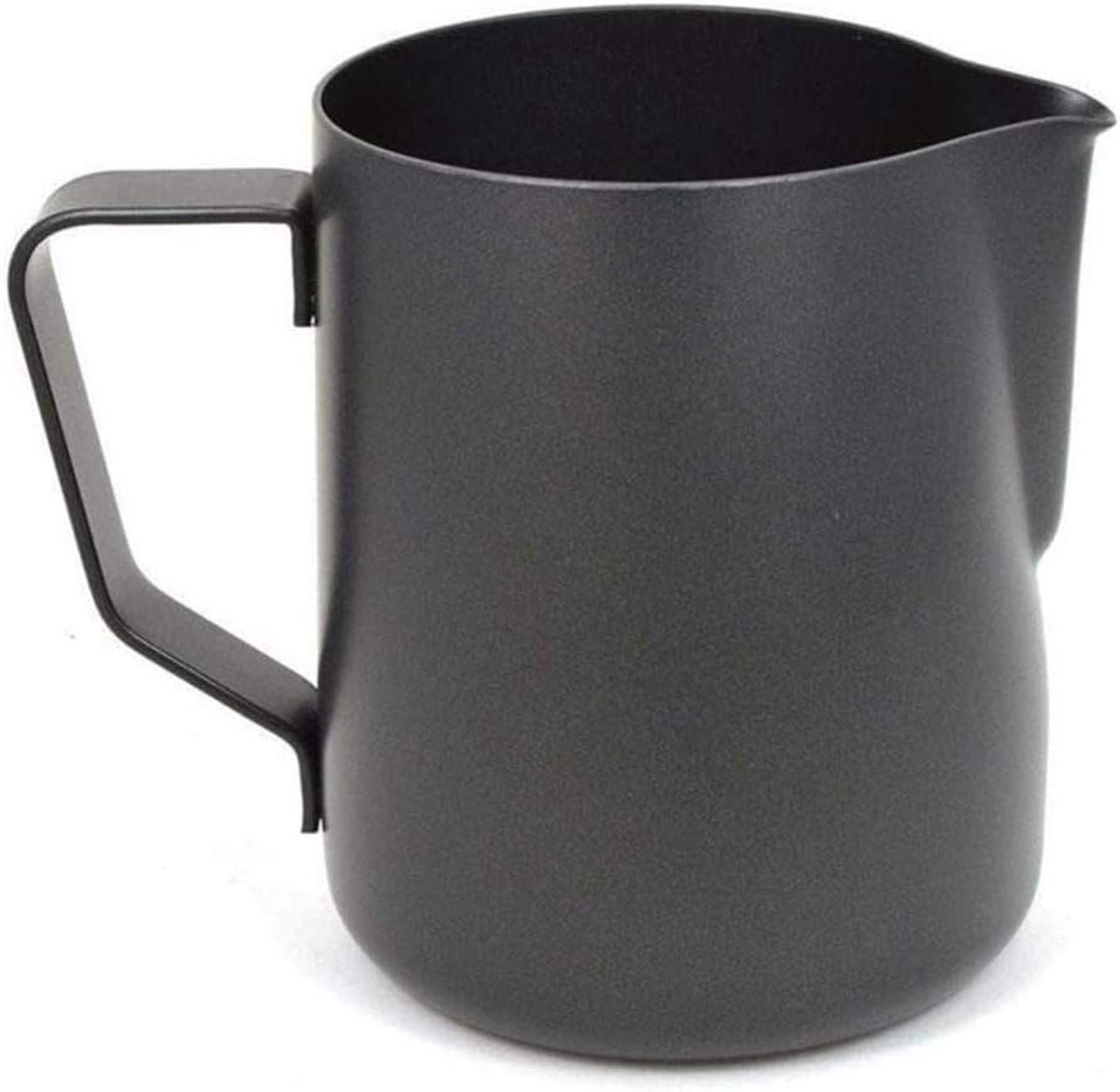 Melkopschuimkan - Melkkan Koffie - Latte Art Maken - Druppelloze Tuit - 900ML - Zwart