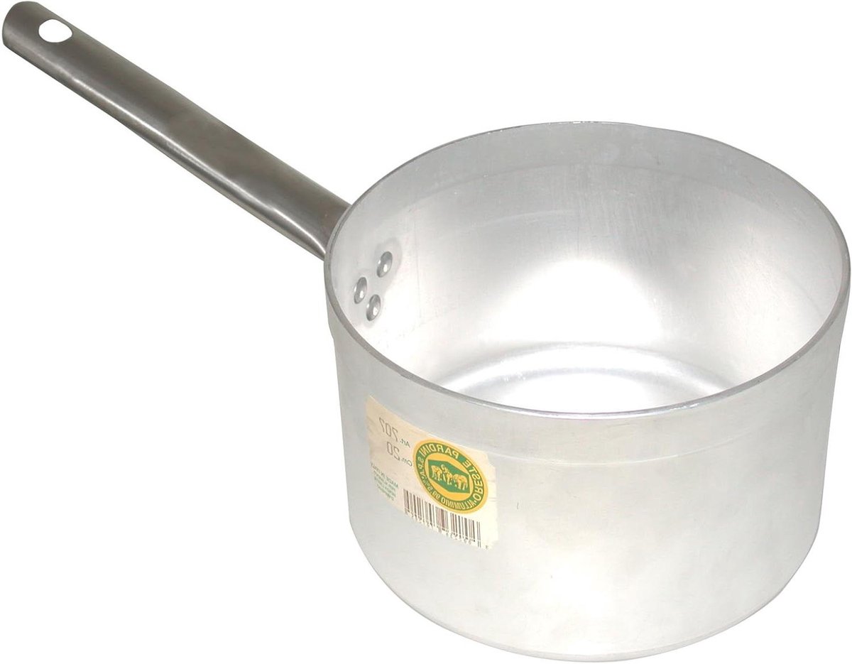 Braadpan met handvat - Aluminium pan - Langzaam Garen - Hoge rand - 24 cm - Grijs