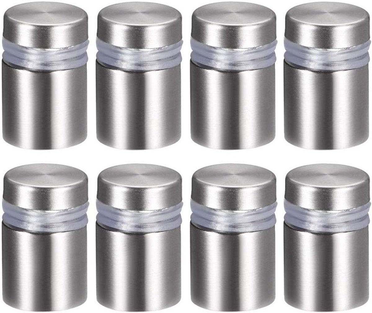 Glazen Plankhouders - Patt houders - Planken Monteren - Roestvrij Staal - 19 mm diameter - Zilver