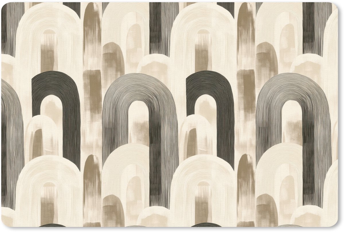 Muismat 13x8 cm - Mousepad Abstract - Patroon - Bogen - Muismatten