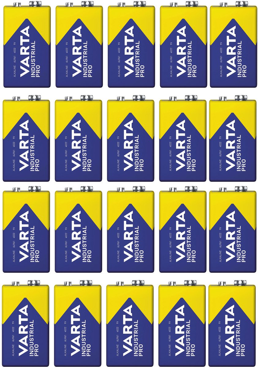 Varta - R9V R-9 6LR61 9V R-9 alkalinebatterijen - 20 stuks