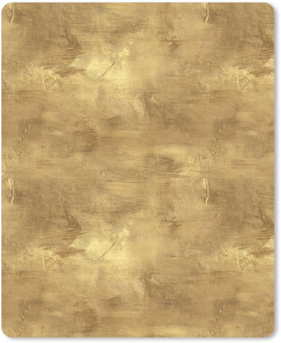 Muismat 12x16 cm - Mousepad Industrieel - Textuur - Goud - Muismatten