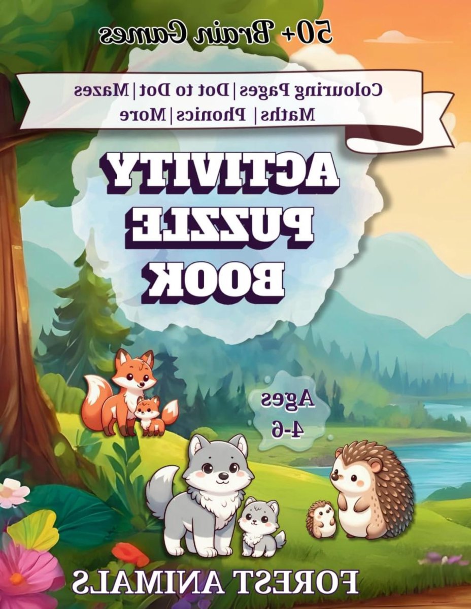 Activiteitenboek Bosdieren - Puzzelboek Kinderen - Leren en Plezier - Meer dan 50 Spelletjes - 21.59 x 27.94 cm