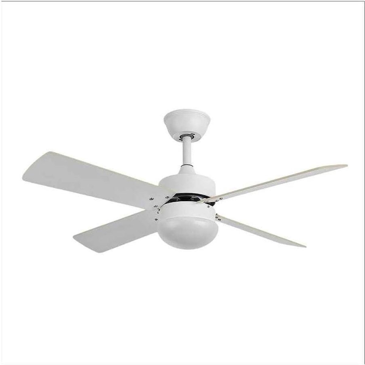 DC Ventilator - Plafondventilator Met Licht - Zomer Winter Gebruik - Zes Snelheden - 107 cm - Wit Beuken