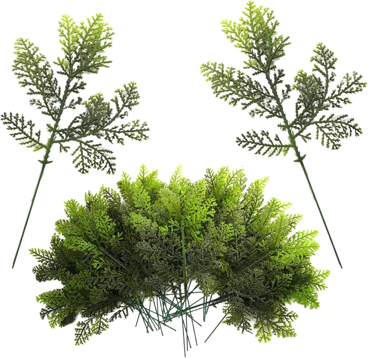 36 Stuks Kunstmatige Denn takken, Groenblijvende Dennen takken voor Kerstdecoratie, DIY Accessoires voor Simulatie van Dennen en Sparren