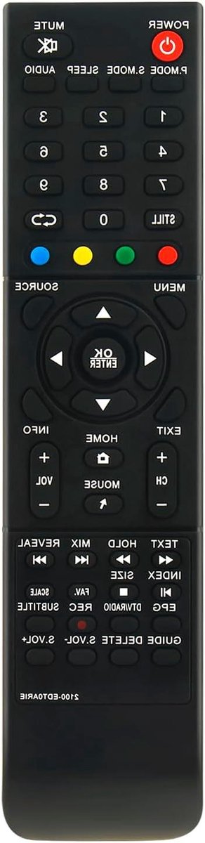 Vervangende Afstandsbediening - Smart TV Remote - TV Bediening - Compact Formaat - 18 x 7 x 1 cm - Zwart