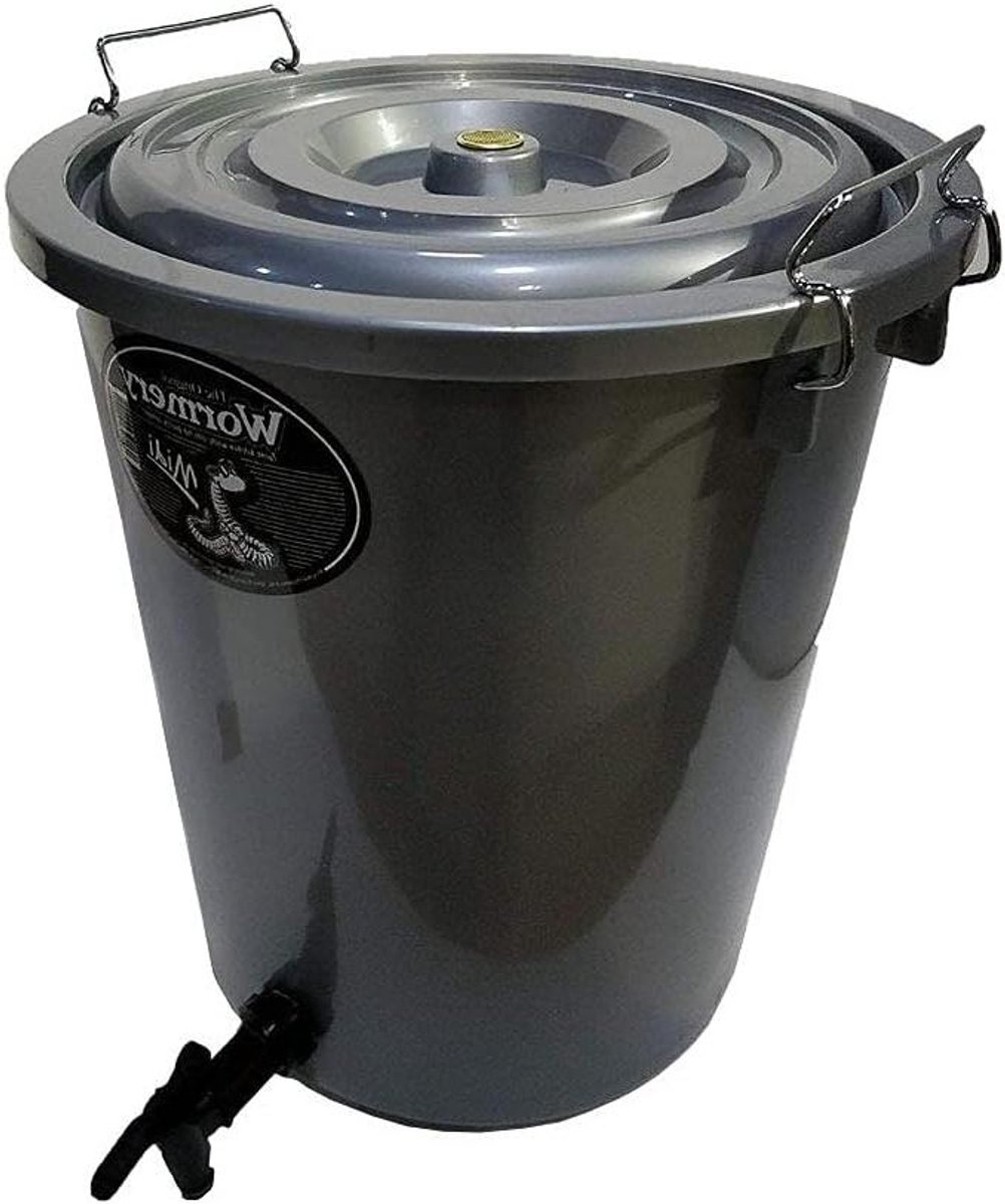 Wormenbak Midi - Wormenbak 27L - Voedselresten Composter - Intern drainagesysteem - 27 Liter - Zwart