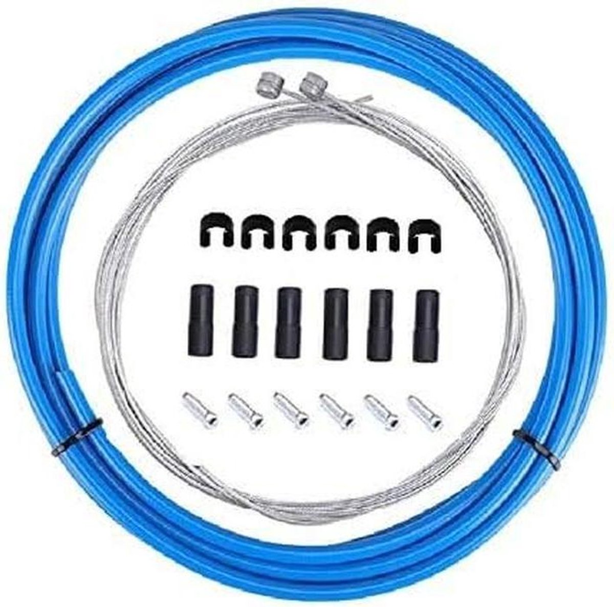 Fiets Remkabel Set - Remkabel Vervanging - Fiets Reparatie - Roestvrij Staal Kabel - 3m Behuizing - Blauw